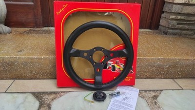 NOS RDB 90s Riccardo Dino Belli Prestige Line Steering Wheel Black Made in Italy