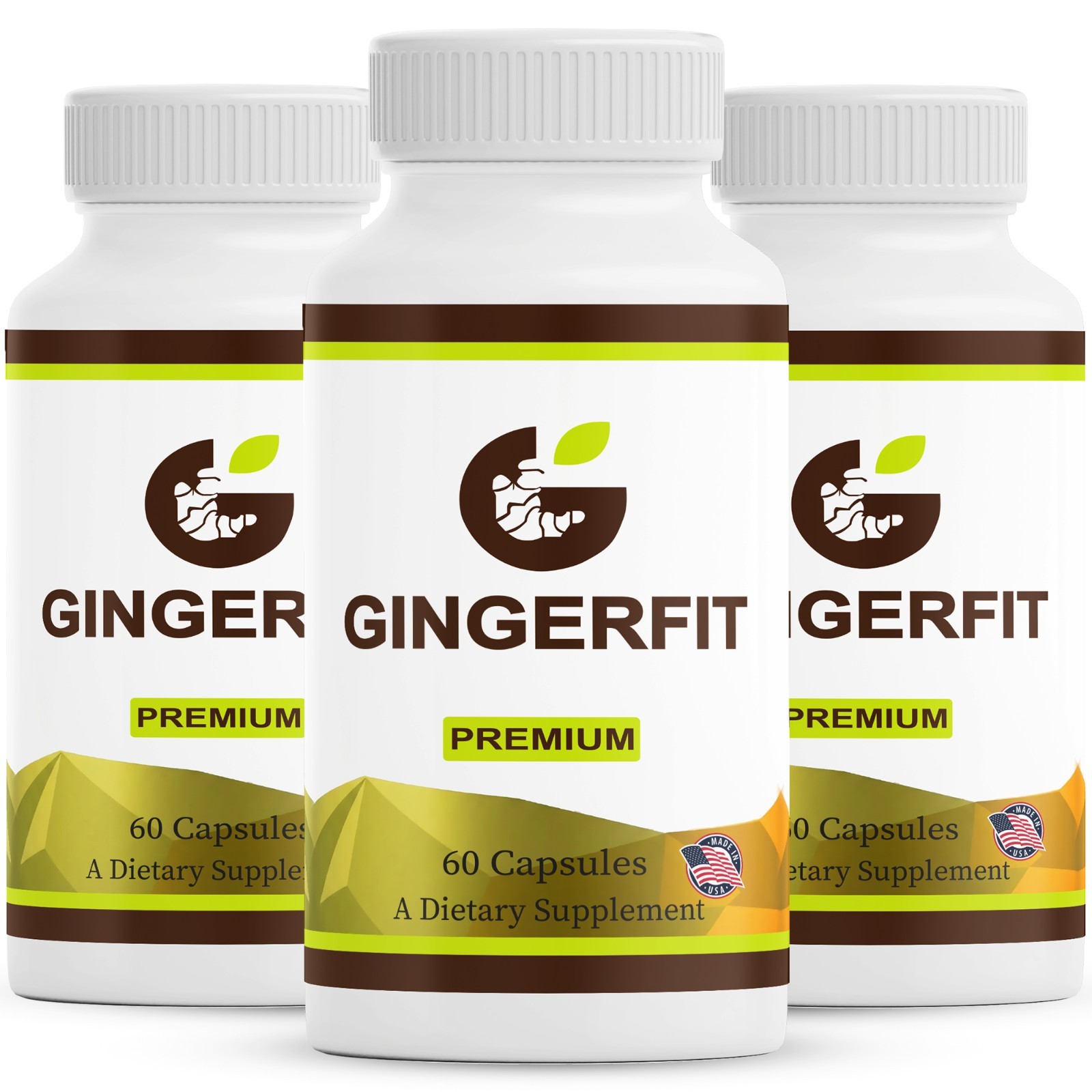 (3 Pack) Ginger Fit Healthy Weight Loss Supplement, GingerFi