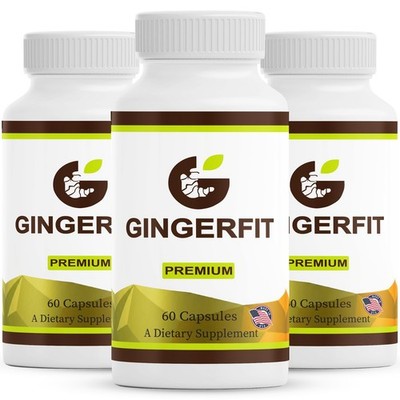 (3 Pack) Ginger Fit Healthy Weight Loss Supplement, GingerFit Pills