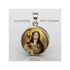 Saint Clare Of Assisi 925 Sterling Silver Christian Medal