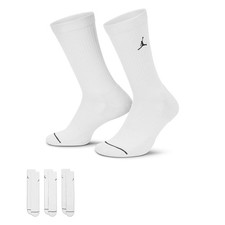 Jordan Everyday Crew Socks 3pk White/Black Unisex DX9632-100 New