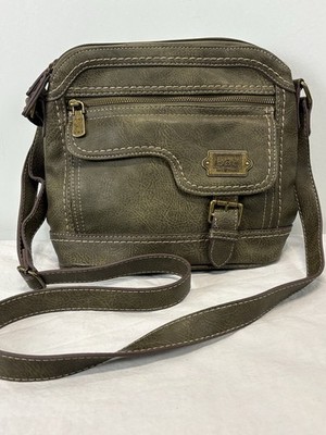 BOC Born Concept Purse Bag Green Bucket Crossbody Shoulder Bag Zippered Pockets