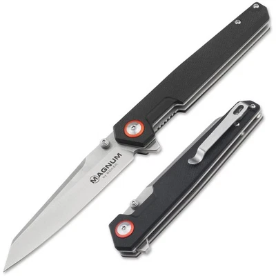 BÖKER MAGNUM Brachyptera Gentleman Taschenmesser 440B G10 Clip Schwarz 01SC076 - Bild 1 von 4