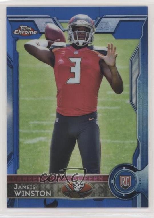 2015 Topps Chrome Rookies Blue Refractor 154/199 Jameis Winston #200 1b8