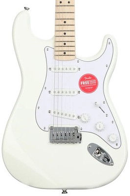 Squier Affinity Series Stratocaster Electric Guitar - Olympic White with Maple
