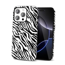 Zebra Print Phone Case for iPhone Case Girly, Cute 16 Pro Max Zebra Black