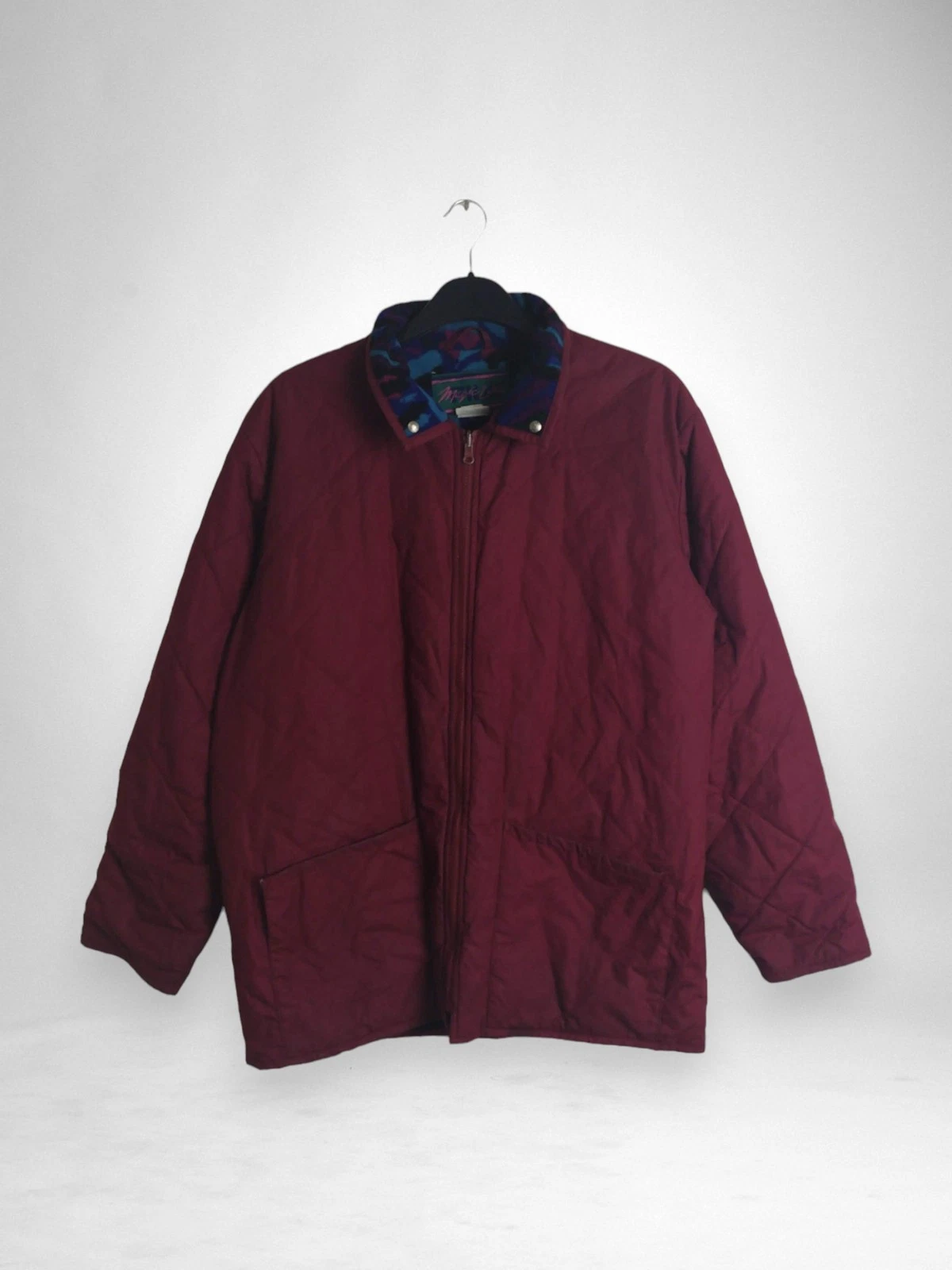 Vintage Fila Magic Line Burgundy Quilted Jacket