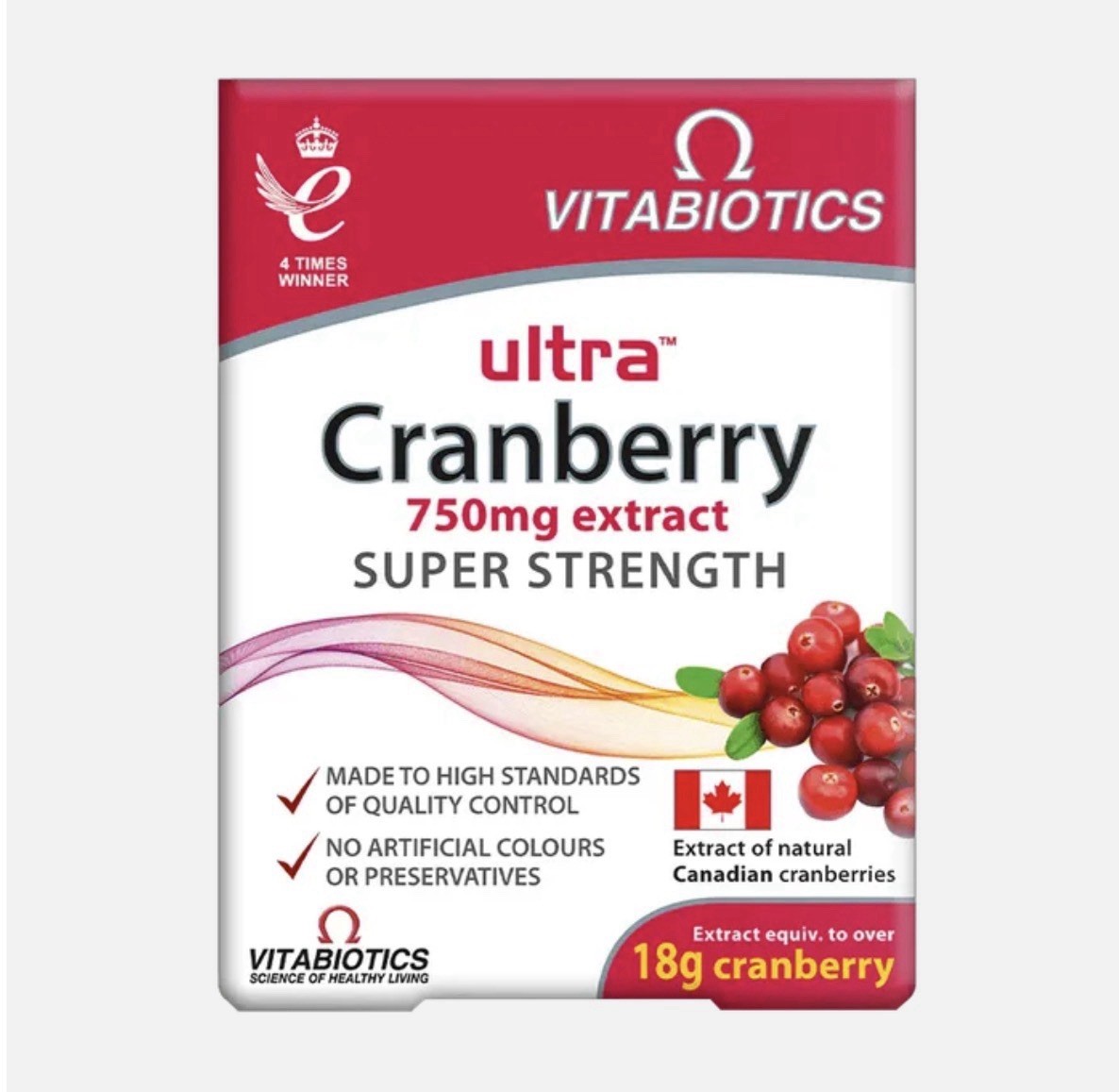 2x Vitabiotics Ultra Cranberry 750mg Extract Super Strength 30 Tablets - Image 8