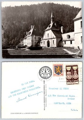 1953 Grande Chartreuse Monastery Voiron France Posted Real Photo Postcard