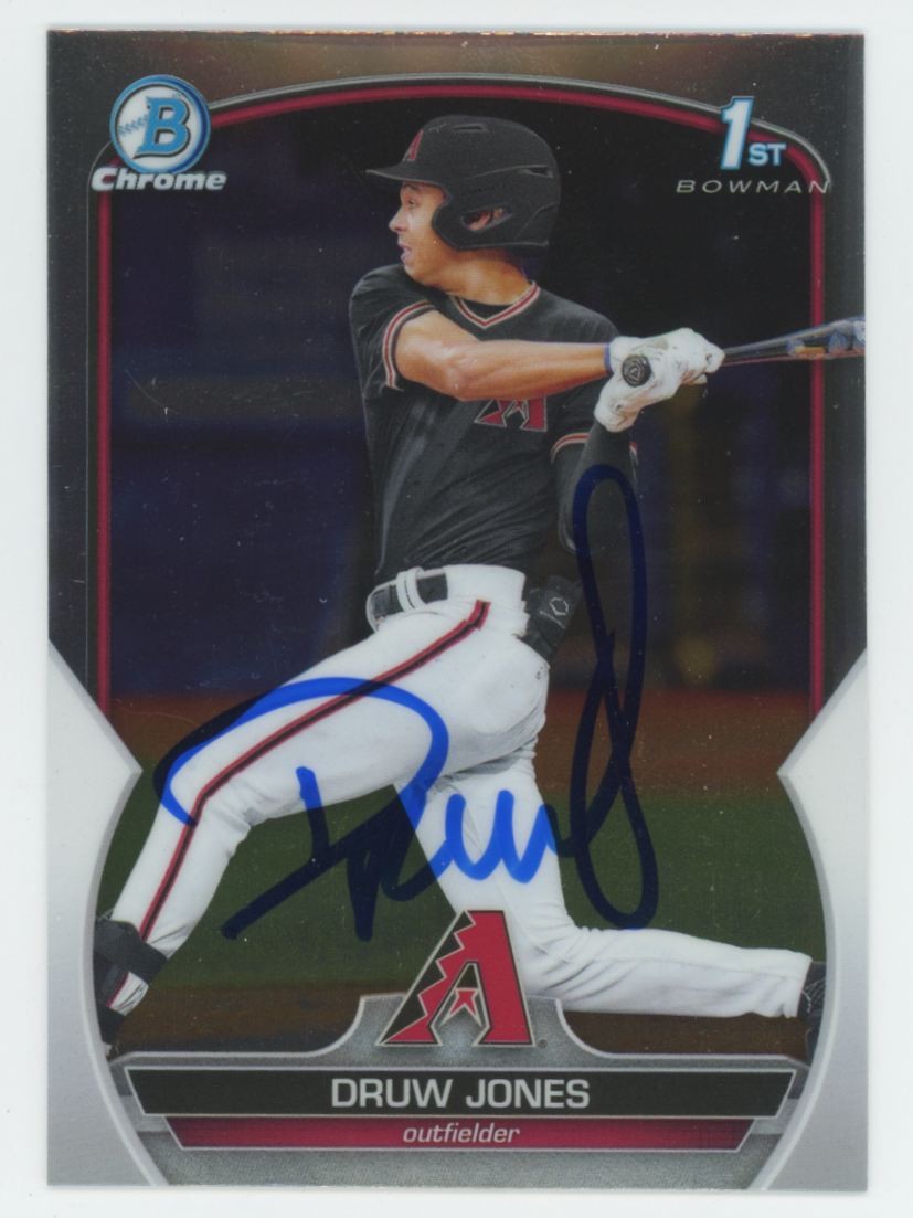2023 Bowman Chrome Prospects Druw Jones Auto Diamondbacks #BCP-25 COA 1st Card