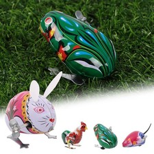 Memory Wind Up Toys Jumping Iron Rabbit Nostalgic Toys Action Figures Toy