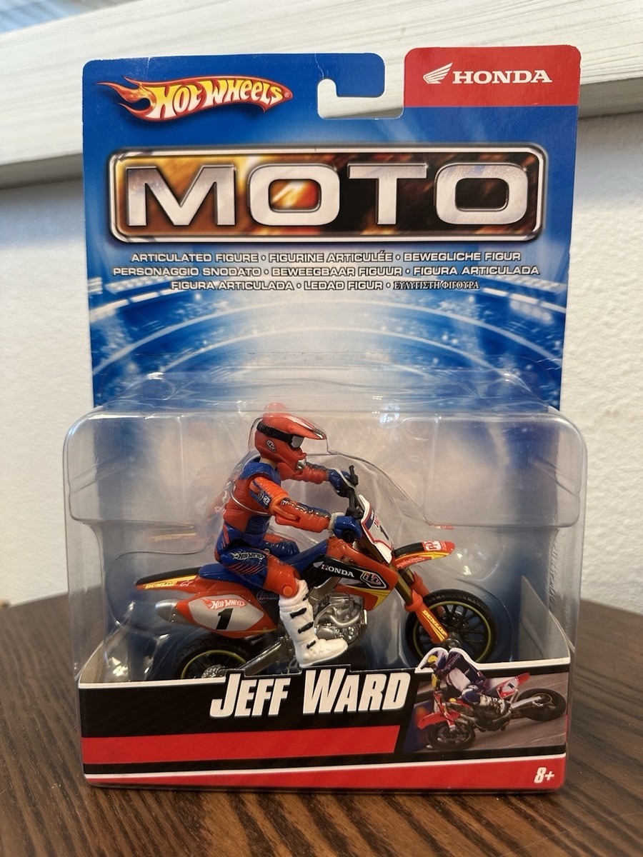 2007 Hot Wheels Moto Jeff Ward #1 Dirt Bike Toy Honda Supermoto
