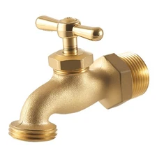 VEVOR Hose Bibb 3/4" MIP x 3/4" MHT Connection Brass Outdoor Water Faucet Spigot