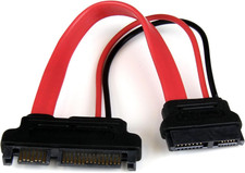 6In Slimline SATA to SATA Adapter with Power - Slim SATA F To