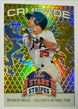 BRYAN REYNOLDS 2015 Panini Stars and Stripes Crusade GOLD PRIZM /25 Pirates RC