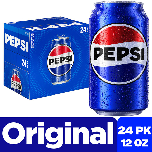 Pepsi Soda Cola 12 fl oz Cans (24 Pack) | Original Taste Refreshing FAST SHIP!!!