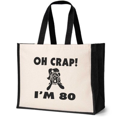 Oh Crap I'm 80 Tasche 80. Geburtstag Damen Canvas Shopper
