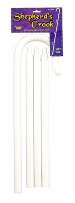 White Shepherds Bo Peep Cane Staff Crook Costume Accessory