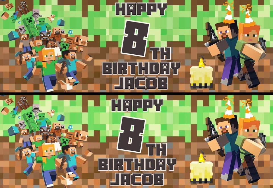 PERSONALPOLLY Personalised Gaming Birthday Banner – Photo Party Decoration Gamer