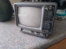 Coby vintage small tv with FM/AM radio works with ac plug and batteries