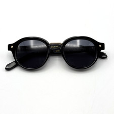 Valentino Sunglasses V-ESSENTIAL IV VLS-132A Black Round Frame Gray AR Lens NEW