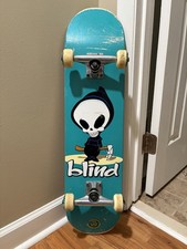 Blind Skateboard  Reaper Complete 8” W/ Matching Wheels And Tensor Trunks Teal