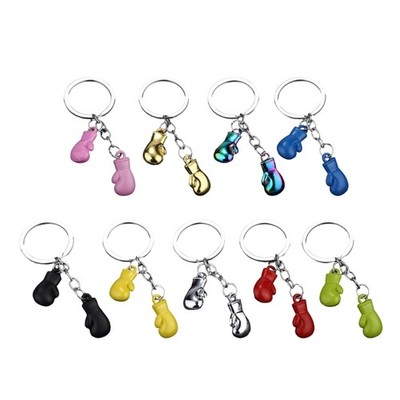 Unique Boxing Glove Keychain Handmade Keyring Sports Style Pendant for Bags