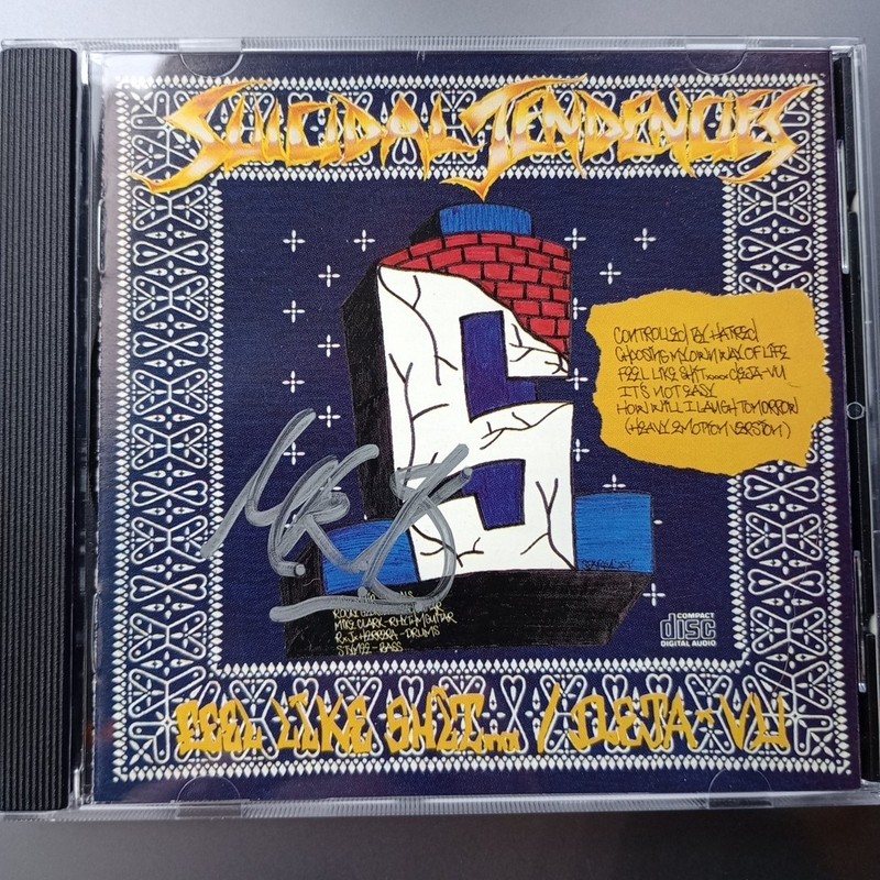 Suicidal Tendencies Signed CD Mike Muir Controlled By Hatred With COA Mint...