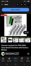 Chrome Lug Nuts for 1999-2004 Jeep Grand Cherokee with Factory Wheels