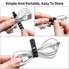 Portable Silicone Cable Winder Reusable USB Earphone Wire Cord Organizer Holder.