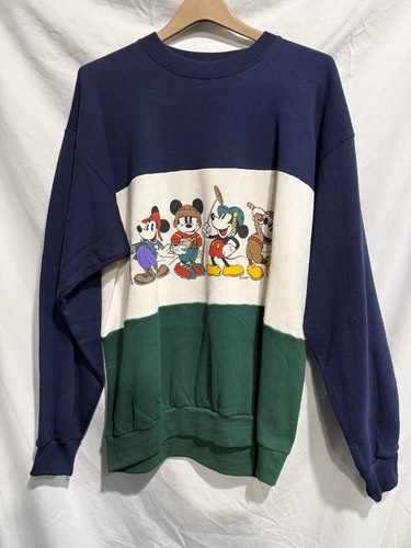 Vintage Disney Mickey Mouse Neon Outline Sweatshirt Large USA Made