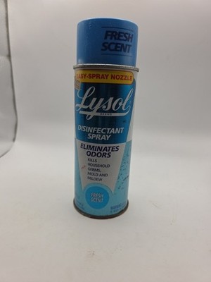 Vintage fresh Scent 12oz lysol Metal Spray Can Bottle Advertising Prop Display 