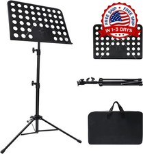 Atril para partituras paquete de 1 atril ajustable con bolsa de transporte.