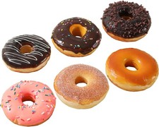 Fake Donut 6 Pack Artificial Doughnut for Decoration Realistic Fake Food for Dis