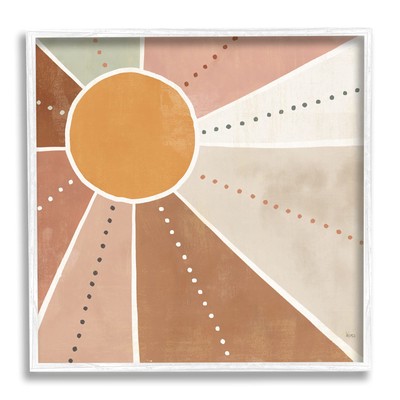 Desert Sun Rays Striped Polka Dot Pattern, Designed by Veronique Charron Whit...