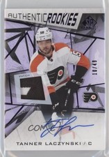 2021 Upper Deck SP Game Used Purple Memorabilia 10/49 Tanner Laczynski Auto 0pz2