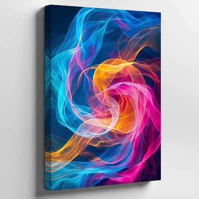 Create An Abstract Digital Artwork Featuring A Vibrant Blend Wall Art Home Decor