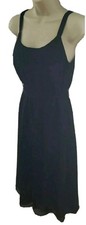 Ann Taylor Loft Women's Black Sleeveless Midi Sheath Dress w/Tie Belt Size 2