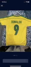 Brazil 1998 Home Ronaldo 9 Retro Rare Soccer Football Jersey Shirt Men's Size M