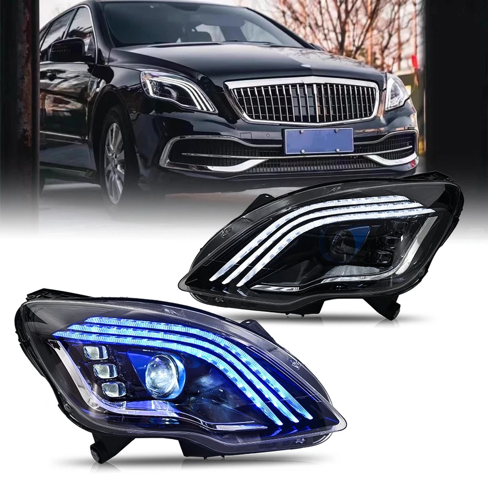 Conjunto de faros LED delanteros para Benz W251 Clase R R300 R350 2010-2017 DRL Foto 2 de 4