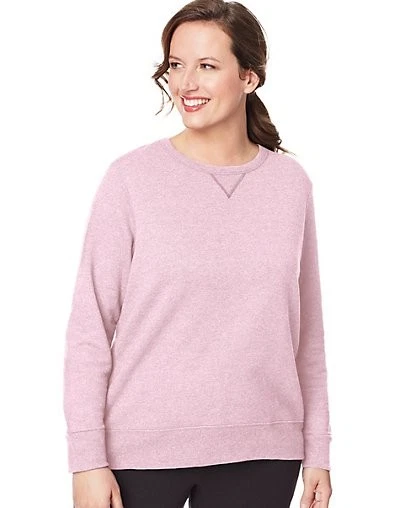 Sudadera para mujer Just My Size con muesca en V cuello redondo polar ComfortSoft EcoSmart