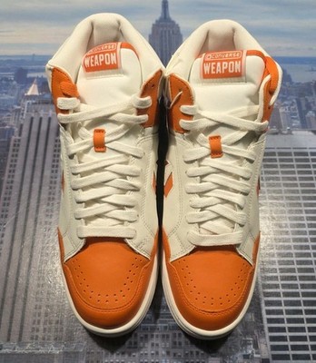 Converse Weapon Mid Top Leather Orange/Vintage White Bird 