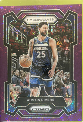 2023-24 Prizm Austin Rivers Prizms Fast Break Purple /75 #278 Timberwolves