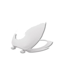Bemis Elongated White Plastic Toilet Seat
