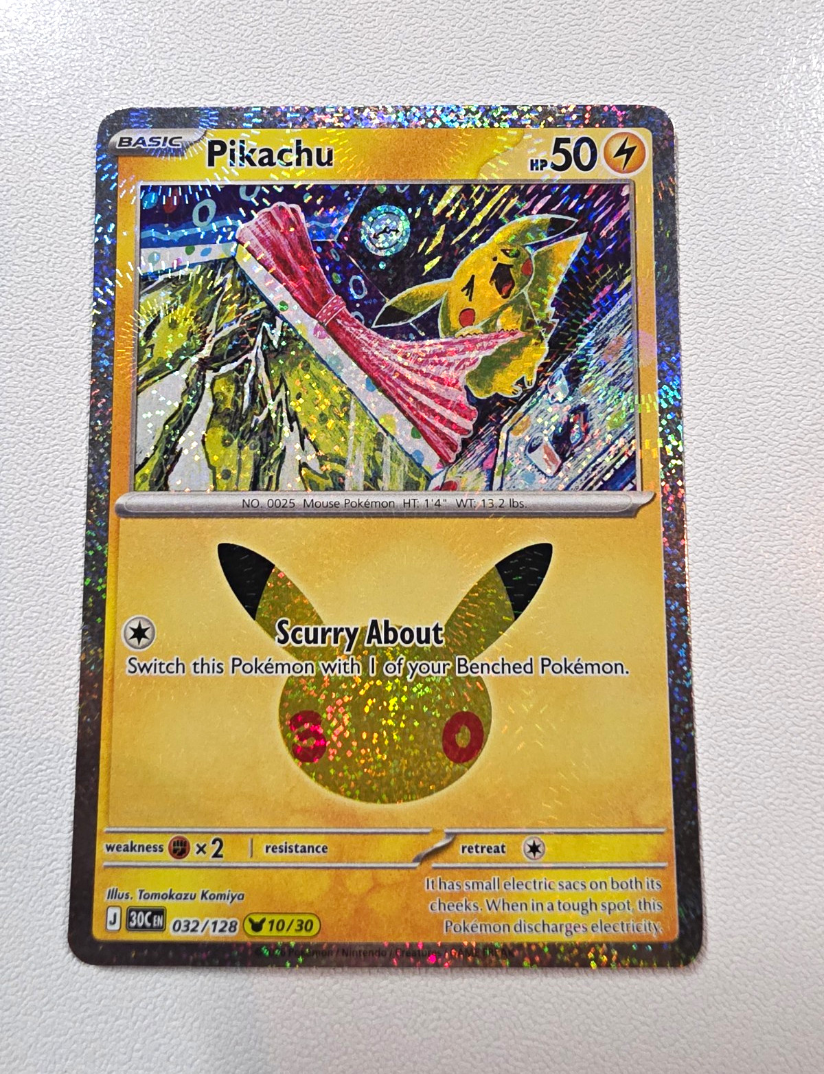 The Pokemon Company Pikachu 032/128 Me: 30th Celebration Holo English