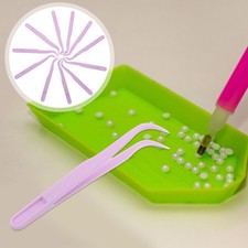 50 Pcs Crafts Accessories Precision Tool Drawing Tweezers Curved