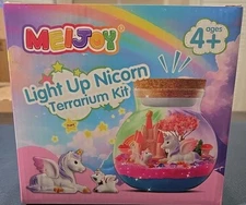 Light-Up Unicorn Terrarium Kit for Kids: LED Night Light Up & Remote 