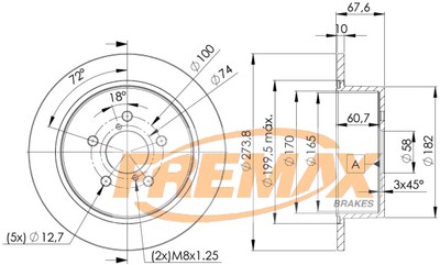 FREMAX BD-7033 Brake Disc for SUBARU