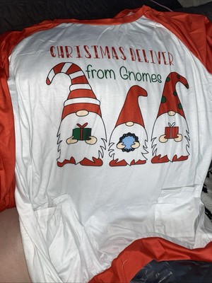 Plus 20 2x Christmas Gnome Shirt Top Long Sleeve Super Soft Stretch