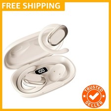 Adjustable Silicone Open Ear Headphones Wireless Bluetooth 5.4, Earbuds with ...